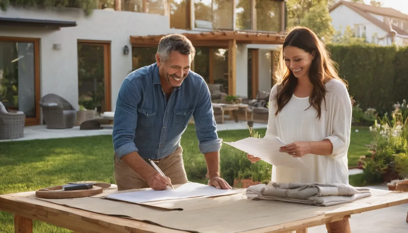 Homeowner checking a written concrete quote with a local provider